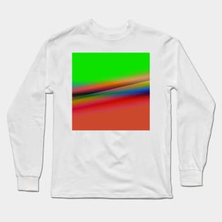 GREEN ORANGE BROWN BLUE TEXTURE ART Long Sleeve T-Shirt